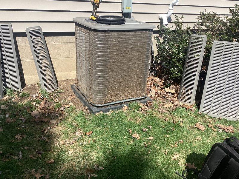 Completed scheduled preventative maintenance on residential air conditioning system. Performed comprehensive inspection of outdoor condensing unit, including cleaning of condenser coils, verification of electrical connections, and assessment of refrigerant levels. Unit found to be operating within normal parameters with no immediate service needs identified.