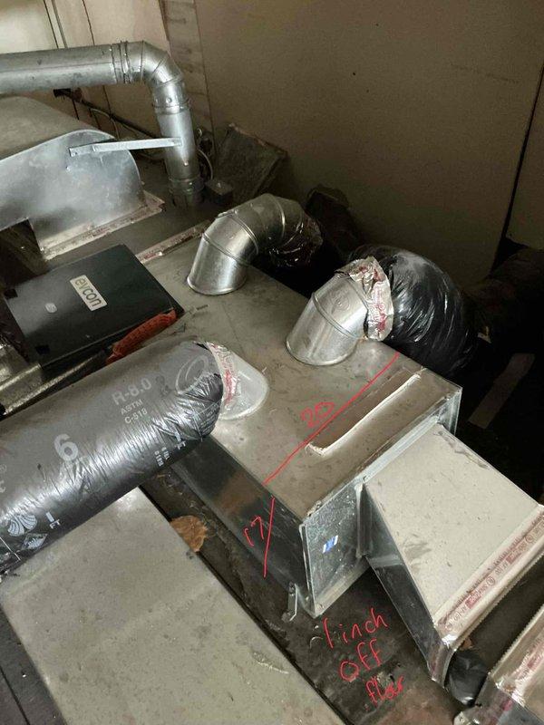 Conducted on-site evaluation of existing 5-year-old residential air conditioning system for replacement quote. Assessed current HVAC equipment, ductwork configuration, and electrical panel capacity to determine specifications for new system installation. Documented mechanical room layout including flexible and rigid ductwork, plenum components, air handler location, and available breaker panel capacity for equipment compatibility and installation planning.