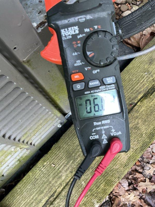 Performed routine HVAC maintenance including replacement of pleated air filters on the air handler unit. Conducted electrical diagnostics on the outdoor condensing unit using a digital clamp meter, verifying proper amperage draw and system performance. Inspected condenser coil condition and noted minor debris accumulation on exterior components.