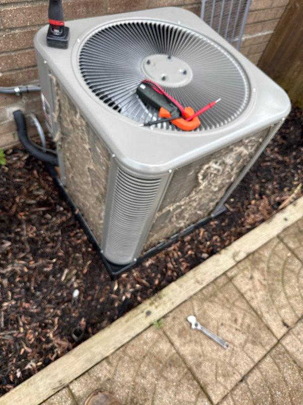 Completed annual cooling maintenance on residential air conditioning system. Performed comprehensive inspection of outdoor condensing unit, checked refrigerant lines and connections, verified proper operation of condenser fan motor, and cleaned unit components as needed. All equipment operating within normal parameters upon completion.