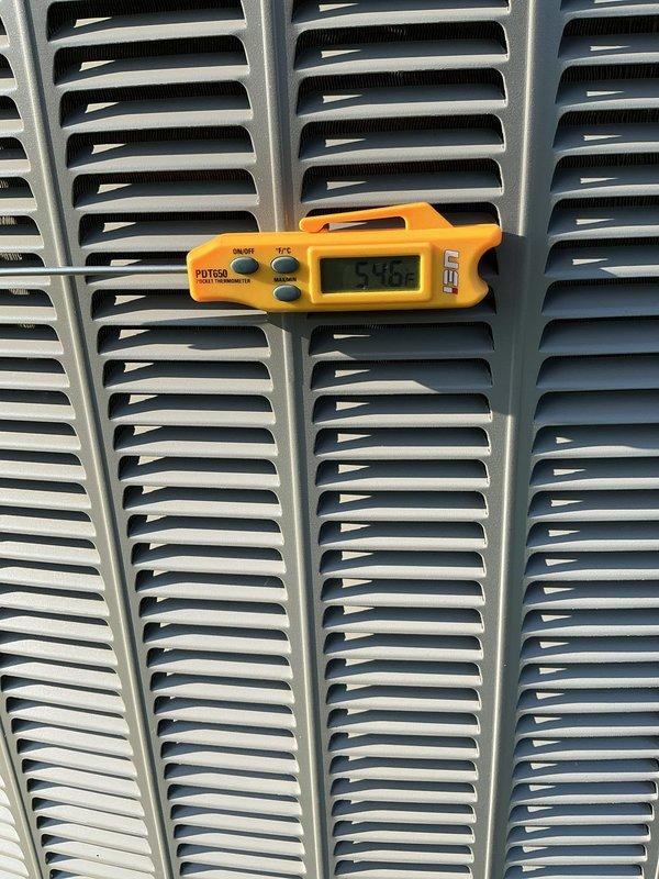 Completed annual HVAC maintenance service including furnace filter replacement and outdoor condenser unit inspection. Documented temperature readings with digital thermometer and assessed condenser coil condition, noting visible debris accumulation on protective grilles requiring attention during routine maintenance check.