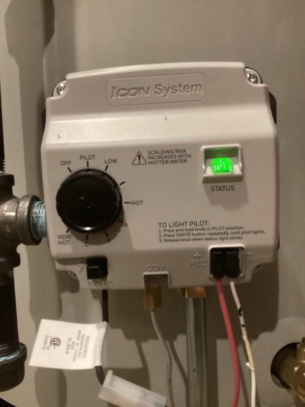 Installed a 50-gallon tanked water heater in basement utility area with complete reconnection of all plumbing and gas lines. Connected copper supply and discharge piping with appropriate shut-off valves, installed ICON System gas control unit with pilot assembly, and verified proper venting configuration. Permits requested for mechanical installation and hot water heater reconnection; unit tested and operational upon completion.