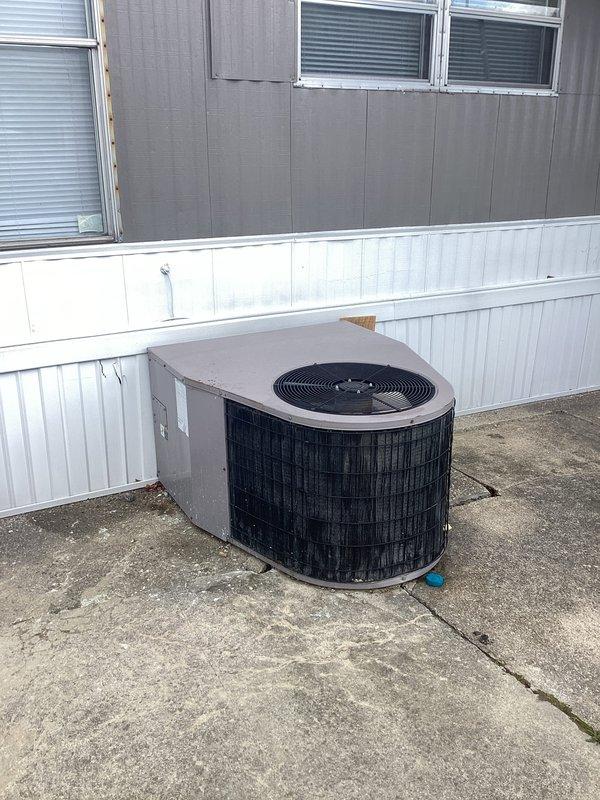 Completed annual maintenance on outdoor cylindrical HVAC condenser unit. Performed comprehensive inspection of unit components, cleaned exterior surfaces and mesh grille, verified proper operation of all mechanical systems, and documented equipment condition with photographic records per maintenance protocol.