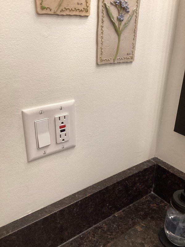 Responded to no-power call in 47-year-old residence where GFCI outlets and circuits had been non-functional for five days. Diagnosed and resolved electrical fault affecting bathroom/kitchen area circuits. Tested and reset GFCI protection devices, verified proper operation of all outlets and switches, restored power to affected areas, and confirmed all circuits functioning correctly with no ground faults present.