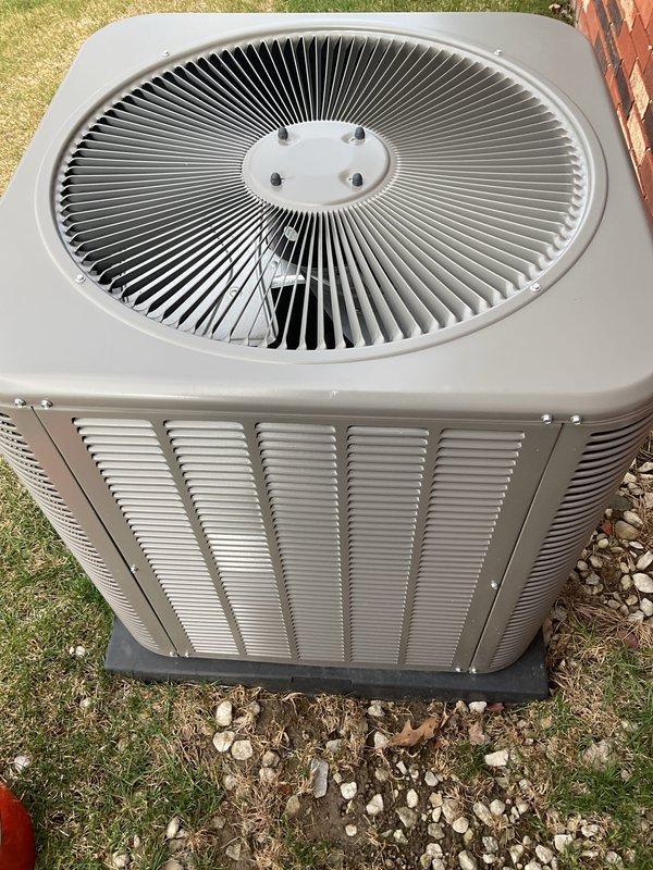 Completed routine Air Care Cooling maintenance on Lennox outdoor condensing unit. Performed standard ACM inspection protocol including visual assessment of unit condition, coil inspection, and operational verification. Unit found in good working condition with no immediate service needs identified.