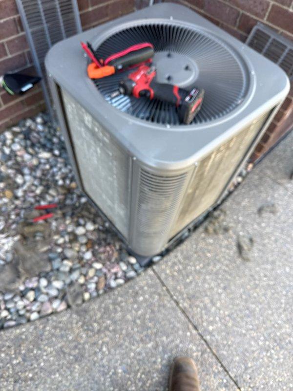 Completed annual cooling maintenance on residential outdoor condensing unit. Performed comprehensive system inspection, replaced air filter and evaporative cooler pad as needed, and verified proper operation of all components during scheduled preventive maintenance visit.