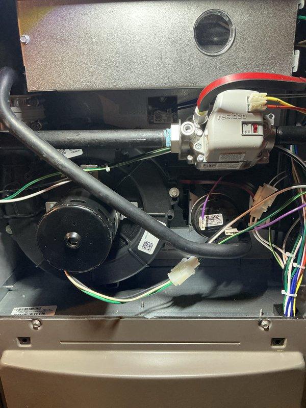 Completed comprehensive HVAC maintenance service on one-year-old forced air furnace and air conditioning system. Performed full system inspection including heat exchanger examination, blower motor assembly check, electrical connections verification, and condensate line assessment. All components found operating within normal parameters with no deficiencies noted; system performing properly and ready for continued service.