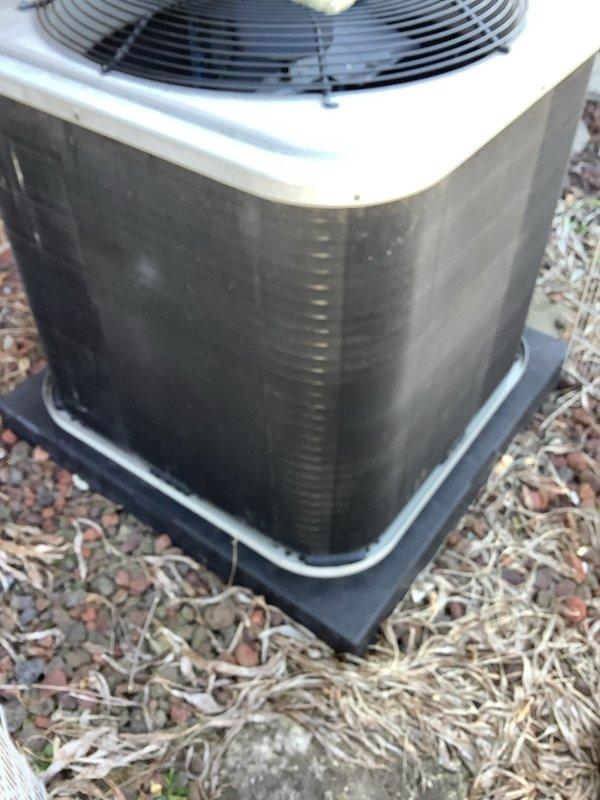Completed routine preventative maintenance on residential air conditioning condenser unit. Performed standard ACM protocol including inspection of condenser coils, fan operation, electrical connections, and refrigerant lines. Unit found in operational condition with normal wear consistent with outdoor installation; cleared debris from surrounding area and verified proper drainage.