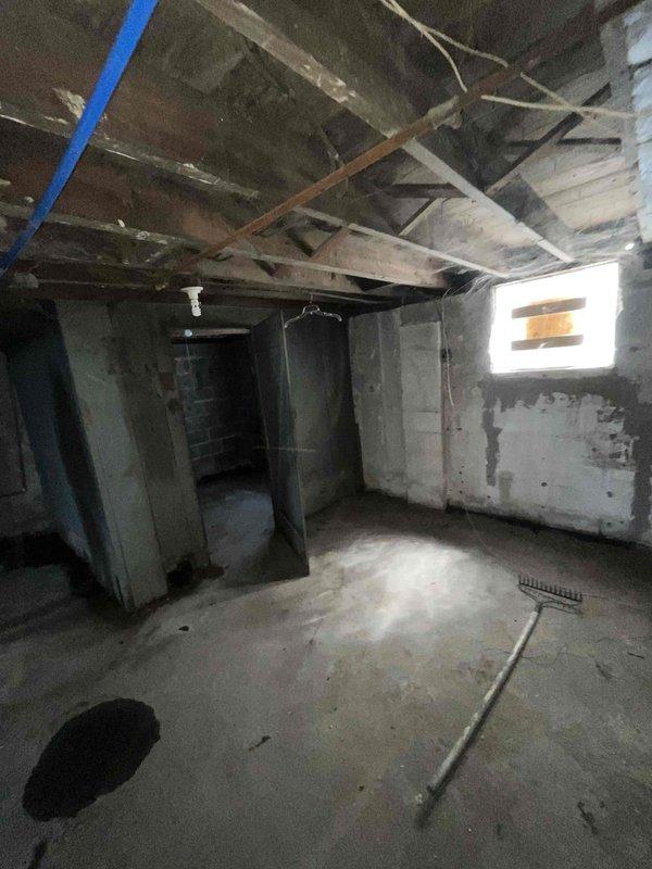 Provided comprehensive estimate for complete furnace and ductwork replacement system in unfinished basement area. Current natural gas furnace is non-operational with no existing equipment age information available. Assessment included evaluation of existing galvanized metal ductwork showing significant aging and deterioration, exposed utility infrastructure, and basement space conditions to determine proper equipment sizing and installation requirements for new gas furnace system and complete duct replacement.