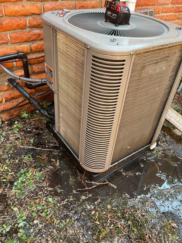 Completed annual cooling maintenance on outdoor condenser unit. Upon inspection, identified need for PCO (Photocatalytic Oxidation) kit installation to improve indoor air quality and system performance. Unit showed signs of weathering and accumulated debris around base and on exterior panels. Recommended PCO kit installation to proceed with system optimization and provided customer with cost to authorize work and restore unit to optimal operating condition.