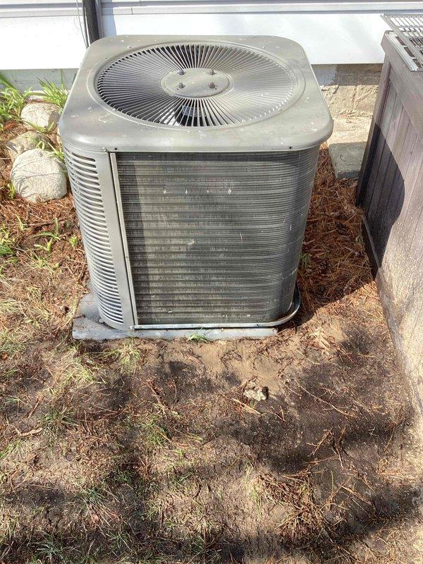 Completed annual cooling maintenance on residential split system air conditioning unit. Performed comprehensive inspection of outdoor condenser unit, including visual assessment of cabinet condition, electrical connections, and refrigerant lines. Changed furnace filter as part of routine preventive maintenance. System operational and ready for cooling season.