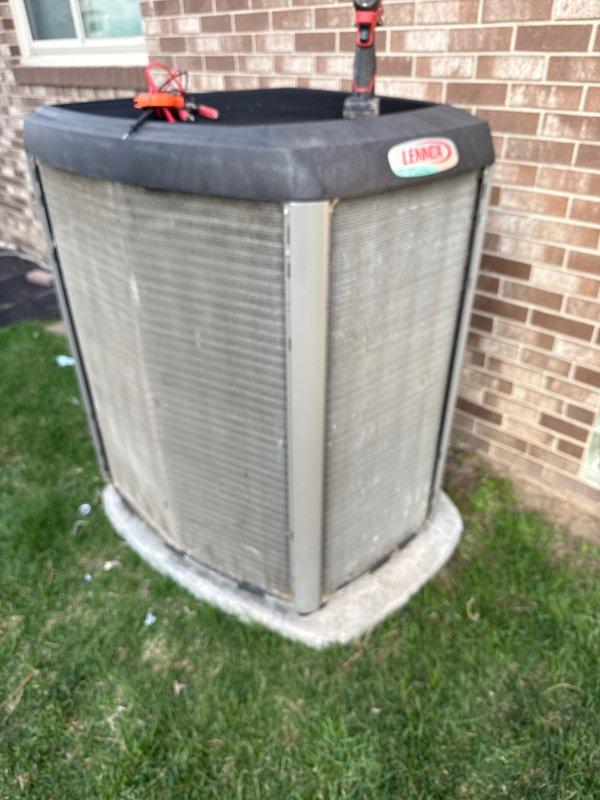 Completed annual cooling maintenance on Lennox outdoor condensing unit. Performed comprehensive system inspection including cleaning condenser coils, checking refrigerant lines, and verifying operational status. Replaced furnace filters and humidifier pads as part of routine maintenance protocol. All components found to be functioning within normal parameters.