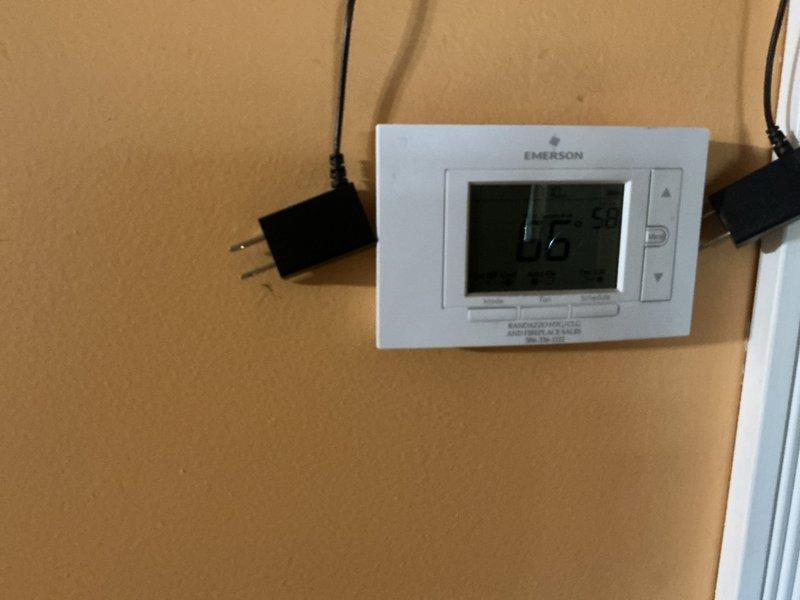 Completed routine Air Care Cooling maintenance visit on residential HVAC system. Inspected and verified thermostat operation, confirmed proper display functionality and control settings. Examined air handler unit, checked air filter condition and accessibility, and inspected ductwork connections for secure mounting and proper airflow pathways.