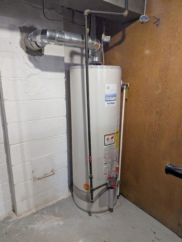 Completed scheduled Air Care Maintenance on residential HVAC system. Performed comprehensive inspection of water heater installation, including examination of all plumbing connections, gas piping, pressure relief valve, and venting system. Verified proper operation of all components, checked flue vent integrity and secure mounting, and inspected water supply lines and shut-off valves for proper function. All equipment found operating within normal parameters with no immediate service needs identified.