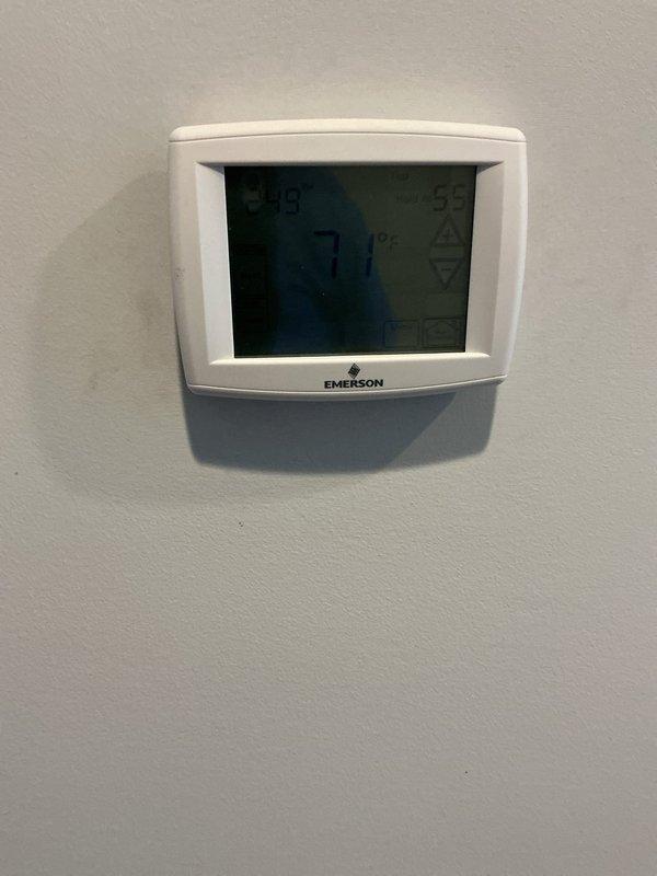 Responded to recall service for recently installed 70,000 BTU furnace where control board was incorrectly running in defrost mode and air conditioning was operating instead of heating system. Diagnosed and corrected thermostat wiring issue that was causing improper system operation, verified furnace firing sequence and heat output, and reprogrammed thermostat settings per homeowner specifications.