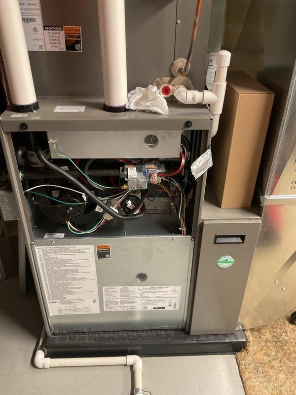 Completed comprehensive AC tune-up on 3-year-old Lennox system. Performed full maintenance protocol including inspection of furnace components, gas valve assembly, electrical connections, and venting system. All internal components inspected and found operating within normal parameters; system confirmed working properly with no issues identified.
