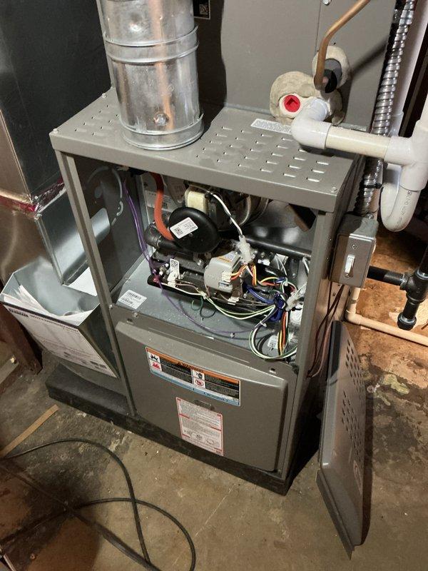 Completed annual heating maintenance and tune-up on residential furnace system per membership agreement. Performed comprehensive inspection of all internal components including blower motor assembly, electrical connections, wiring harness, and safety controls. Verified proper operation of all system functions, confirmed adequate airflow through ductwork, and inspected condensate drainage lines and gas connections for leaks or deterioration.