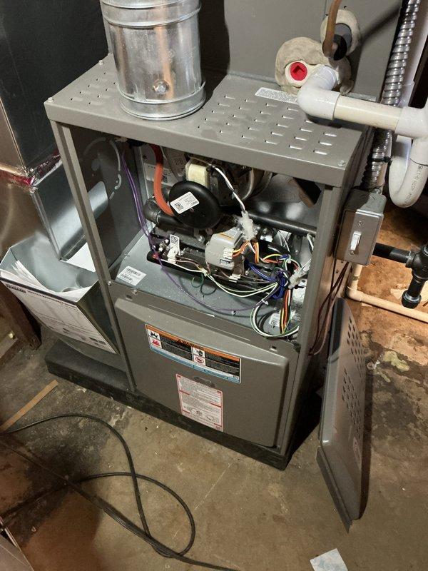 Completed annual heating maintenance and tune-up on residential furnace system per membership agreement. Performed comprehensive inspection of all internal components including blower motor assembly, electrical connections, wiring harness, and safety controls. Verified proper operation of all system functions, confirmed adequate airflow through ductwork, and inspected condensate drainage lines and gas connections for leaks or deterioration.