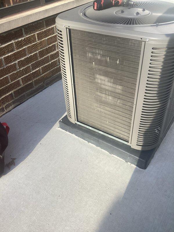 Completed complimentary spring maintenance on an 8-year-old Lennox central air conditioning system. Performed comprehensive AC tune-up including inspection of rooftop condensing unit, verified proper operation of all components, cleaned condenser coils and grilles, and confirmed system is functioning within manufacturer specifications. Unit showed normal wear for age with no issues identified; system ready for cooling season.
