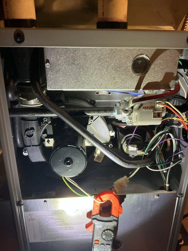 Completed annual heating maintenance and tune-up on brand new furnace as part of customer's air care membership program. Performed comprehensive system inspection including examination of heat exchanger, blower motor assembly, electrical connections, and ductwork. Verified proper air filter installation, checked all wiring connections and color-coded leads, tested system operation with digital multimeter, and confirmed all mechanical components functioning within manufacturer specifications for optimal heating season performance.