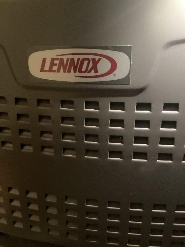Completed AHC maintenance inspection on Lennox air handler unit per customer request with prior call notification. Visual inspection confirmed unit is operating properly with no visible damage, corrosion, or maintenance concerns noted. All manufacturer labels and energy guide information remain intact and legible on equipment exterior.