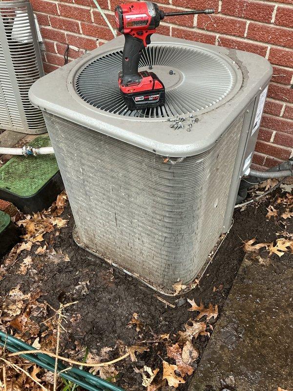 Completed annual cooling maintenance on outdoor condensing unit. Performed comprehensive system inspection, cleaned condenser coil, checked refrigerant levels, tested electrical components, and verified proper operation of fan motor and compressor. Unit operating within normal parameters upon completion.