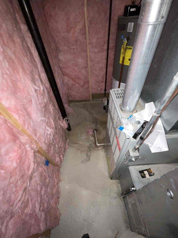 Provided comprehensive estimate for complete HVAC system replacement including outdoor air conditioning unit and natural gas furnace located in basement. Existing 30-year-old equipment still operational but well beyond expected service life, with visible weathering on outdoor condenser unit and aging basement-installed furnace. Documented current system configuration, assessed installation requirements, and presented replacement options including potential promotional package for simultaneous AC and furnace upgrade.