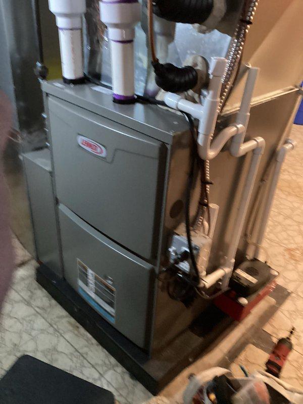 Completed annual heating maintenance tune-up per Randazzo Air Care Membership agreement on residential furnace system. Performed comprehensive inspection of furnace unit, blower motor assembly, condensate drain lines, refrigerant line connections, and all electrical components. System operating within normal parameters with no issues identified during preventative maintenance service.