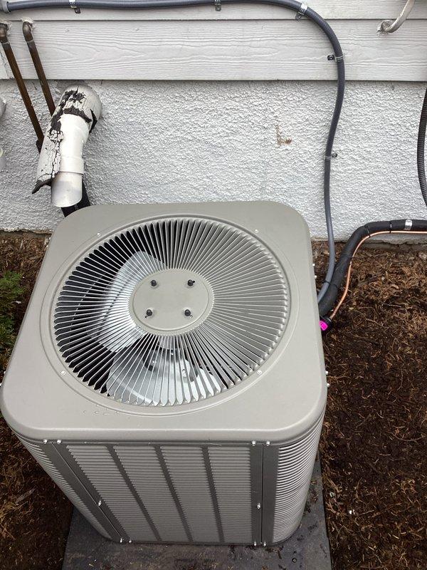 Completed full HVAC system installation including 70,000 BTU gas furnace and 2-ton air conditioning unit with right-side configuration. Obtained mechanical and electrical permits prior to installation. Installed outdoor condensing units on concrete pads with proper refrigerant line sets, electrical conduit, and condensate drainage via PVC piping. Reconnected all electrical components and verified system operation upon completion.