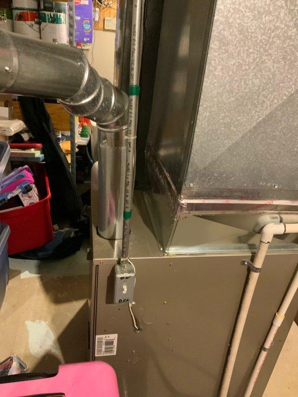 Provided comprehensive estimate for replacement of 30-year-old non-operational HVAC system consisting of basement-installed natural gas furnace and outdoor air conditioning unit. Assessed existing equipment configuration, utility connections, and installation requirements for complete system replacement. Documented current equipment condition and site specifications to develop accurate replacement proposal for both heating and cooling components.