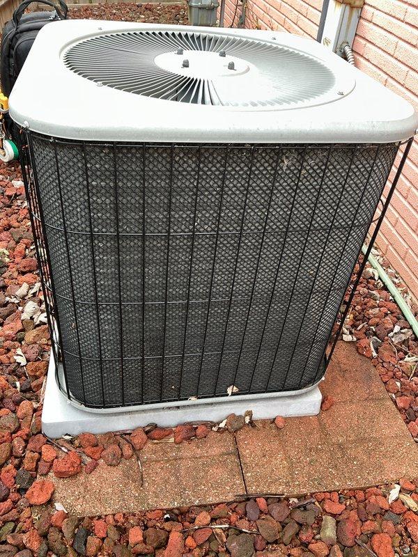 Completed annual cooling maintenance on residential split-system air conditioning unit. Performed comprehensive inspection of outdoor condenser unit, verified proper operation of fan motor and compressor, checked refrigerant levels, cleaned debris from surrounding area, and confirmed all components functioning within normal parameters.
