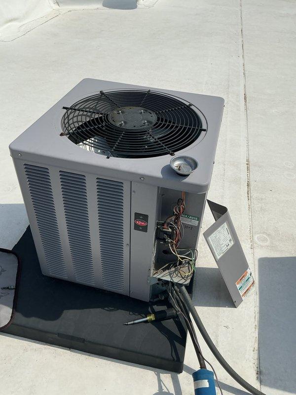 Completed annual cooling maintenance on residential HVAC system, including inspection of indoor air handler unit and outdoor condensing unit. Performed comprehensive system evaluation, checked electrical connections and components, inspected refrigerant lines and condenser coil, verified proper operation of blower motor assembly and condenser fan, and assessed filter conditions for replacement recommendations.