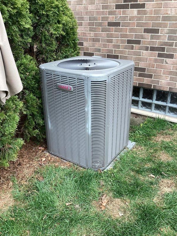 Completed annual cooling maintenance on Lennox residential condenser unit. Performed comprehensive system inspection, cleaned condenser coils, verified refrigerant levels, tested electrical connections, and confirmed proper fan operation. Unit operating within normal parameters with no deficiencies noted.