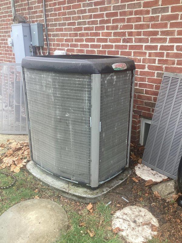 Completed annual cooling maintenance on Lennox outdoor condensing unit. Performed comprehensive system inspection, verified unit operation, and documented equipment condition with photos. Unit found in good working order with normal wear consistent with outdoor exposure. No filter replacement required during this service visit.
