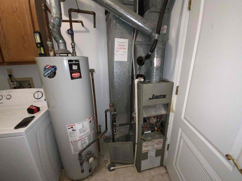 Provided estimate for replacement of aging 1990 original Janitrol furnace and air conditioning system in condo utility room. Current equipment operational but nearing end of service life. Customer exploring financing options with potential installation scheduled for May timeframe.