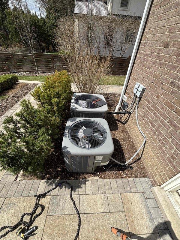 Completed comprehensive evaluation of 15-year-old residential HVAC system experiencing continuous runtime, temperature imbalances, and excessive noise concerns. Performed detailed assessment of existing dual outdoor condenser units, indoor furnace and air handler configuration, ductwork design, and airflow distribution throughout upstairs zones. Evaluated equipment sizing relative to cooling load requirements, identified potential duct leakage and airflow restrictions contributing to system cycling issues, and assessed noise transmission pathways from mechanical equipment. Provided recommendations for complete system replacement focusing on properly sized high-efficiency equipment with variable-speed technology to eliminate short cycling, upgraded duct sealing and balancing solutions to address temperature disparities between rooms, and sound-dampening strategies including equipment pad isolation and insulated ductwork to minimize operational noise during nighttime hours.
