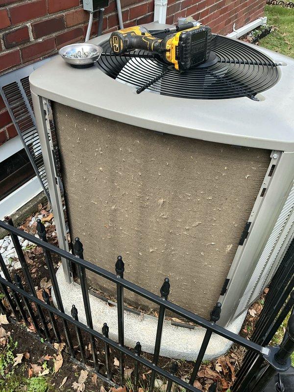 Completed annual cooling maintenance on residential Lennox air conditioning system. Performed comprehensive inspection of outdoor condenser unit, checked electrical connections, cleaned components, and verified proper system operation. Reconnected mechanical equipment and hot water heater as specified, ensuring all systems were functioning correctly upon completion.