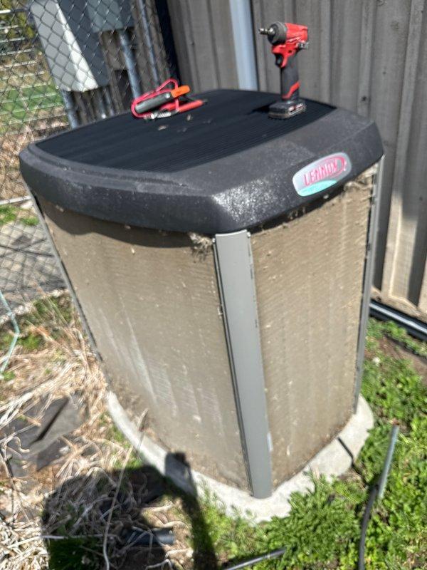 Completed scheduled Air Care Maintenance on residential HVAC system. Replaced two PCO filters and one UV bulb to maintain indoor air quality system. Performed diagnostic testing on outdoor Lennox condenser unit to verify proper operation and system performance.