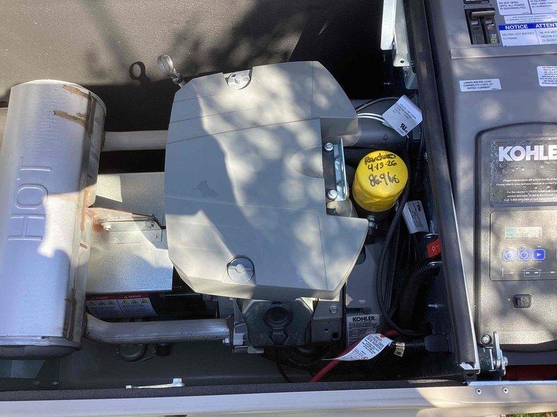 Performed routine preventative maintenance on a Kohler 20KW residential standby generator. Conducted comprehensive system inspection including visual assessment of all external components, enclosure integrity, and mounting stability. Verified proper operation of all generator systems, checked fluid levels, inspected fuel system components including fuel cap and lines, and examined electrical connections and control panel functionality. Unit found to be in good operational condition with all components functioning within manufacturer specifications.