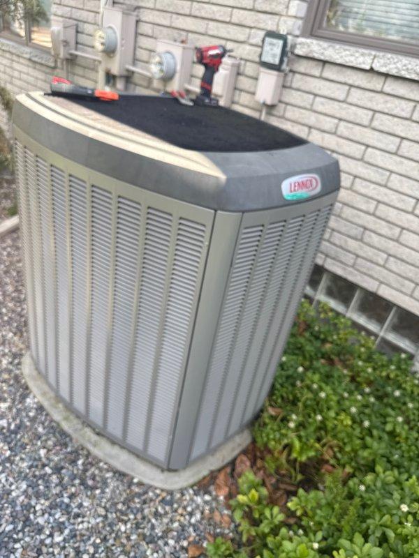 Completed annual cooling maintenance on Lennox air conditioning condenser unit. Performed comprehensive system inspection including refrigerant levels, electrical connections, and component functionality. Unit was found in good operating condition with all components functioning within normal parameters.