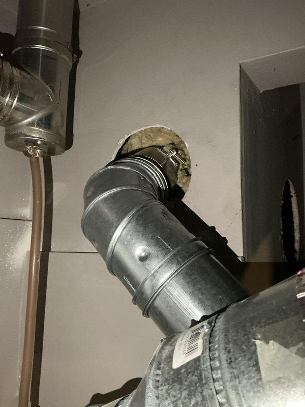 Replaced existing flue system with new 4-inch B-Vent piping and installed 4-inch chimney liner in bungalow residence. Installation included five 4-inch B-Vent 90-degree elbows, one 26-inch pipe section, one 16-inch section, and one 12-inch section, with all joints properly mortared and sealed. Work completed in preparation for scheduled inspection, ensuring proper venting for HVAC equipment and compliance with code requirements.