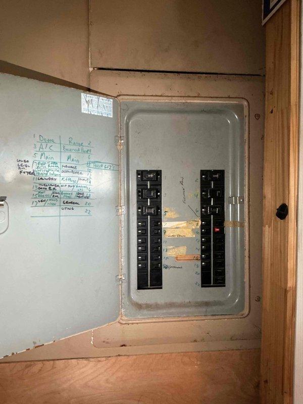 Completed estimate for ductless mini-split heat pump installation in enclosed patio area with no existing equipment. Assessed electrical panel capacity and available circuit breakers for new system power requirements. Evaluated patio space layout, including ceiling height for indoor air handler placement and exterior wall access for outdoor condenser unit installation.