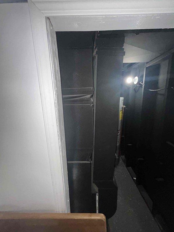 Completed site assessment for new air conditioning system installation in residential property with no existing AC unit. Evaluated mechanical space configuration, existing ductwork infrastructure, and utility connections including copper refrigerant line routing paths and electrical service accessibility. Documented equipment placement area, measured clearances in confined utility room, and photographed current HVAC infrastructure to develop comprehensive installation estimate and equipment specifications for customer comparison.