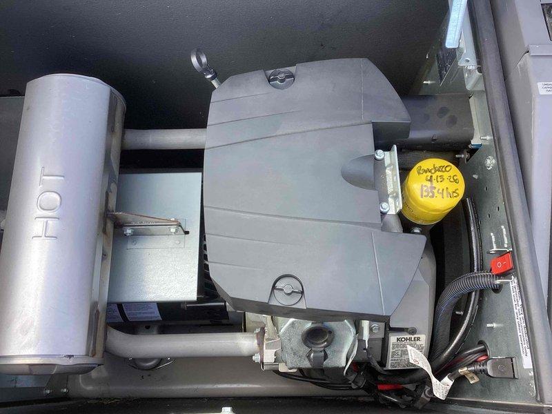 Performed routine electrical maintenance on a Kohler 20kW residential standby generator. Conducted comprehensive inspection of unit components, delivered maintenance kit, and verified proper operation of all systems including engine, alternator, and control panel.