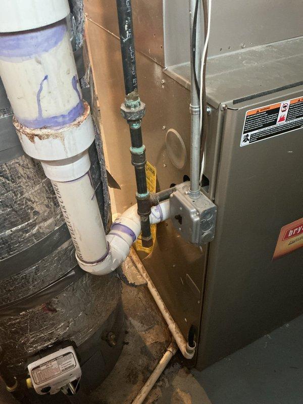 Responded to no heat call for furnace intermittently cycling on and off. Upon inspection, found system operational but short-cycling during heating mode. Removed access panels and inspected internal components including heat exchanger, blower assembly, gas valve, and ignition controls. Verified gas supply and electrical connections throughout unit. Previous service history indicated blocked condensate drain issue. Checked drainage system and confirmed proper flow with no current blockages. Monitored multiple heating cycles to observe intermittent operation pattern. System age could not be verified from available documentation. Photographed equipment and internal components for service records. Unit cycling properly at time of departure with warm air delivery confirmed.