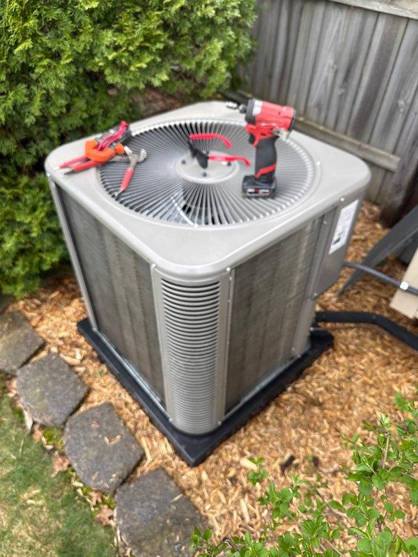 Completed routine Air Care Maintenance on outdoor condensing unit. Performed comprehensive system inspection, cleaned condenser coils, checked refrigerant levels, tested electrical components, and verified proper operation of all mechanical systems. Unit is operating within manufacturer specifications and ready for cooling season.