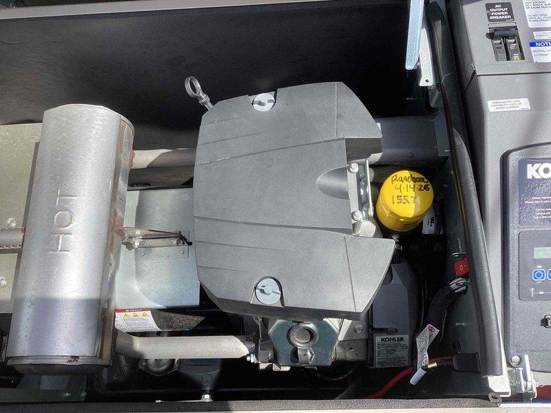 Completed scheduled maintenance on residential Kohler standby generator unit. Performed comprehensive inspection of engine components, verified all fluid levels, checked battery connections, and tested automatic transfer switch functionality. Generator operated within normal parameters upon completion of preventive maintenance service.