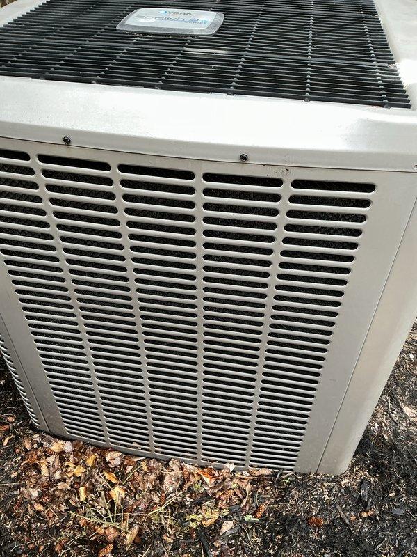 Completed annual preventative maintenance on outdoor air conditioning condenser unit. Performed comprehensive inspection of unit exterior, coils, and cabinet components with all systems found to be in proper working condition. Unit showed good overall maintenance with no service issues identified or repairs required during this scheduled ACM visit.