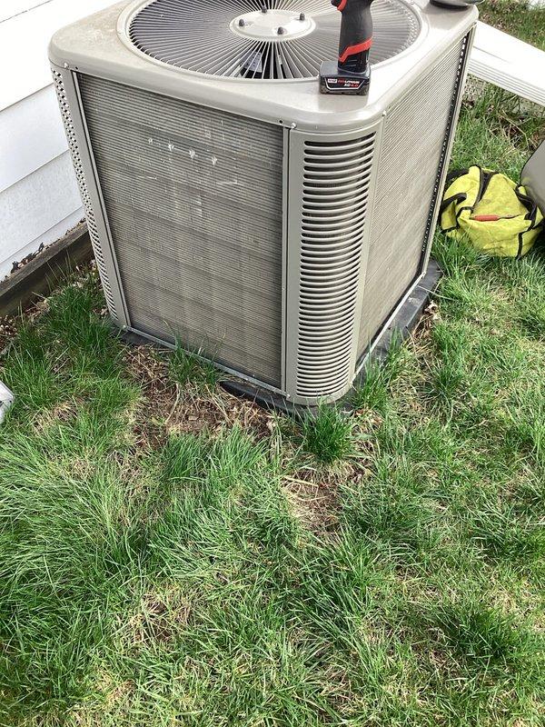 Responded to service call for GFI tripping issue on 2-year-old HVAC system located in basement. Performed diagnostic troubleshooting to identify electrical fault causing ground fault circuit interruption. Completed annual cooling maintenance (ACM) on Bryant outdoor condenser unit, including inspection of fan motor assembly, capacitor testing, refrigerant level verification, and cleaning of condenser coils. Resolved GFI tripping concern and verified system operation under normal load conditions. Both equipment warranty and labor warranty apply to completed repairs.