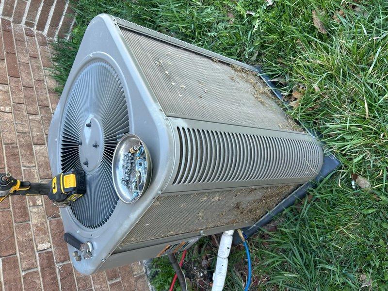 Completed annual cooling maintenance on residential outdoor condensing unit. Performed comprehensive inspection of condenser coil, fan assembly, and electrical connections. Unit operating within normal parameters upon completion of preventive maintenance service.